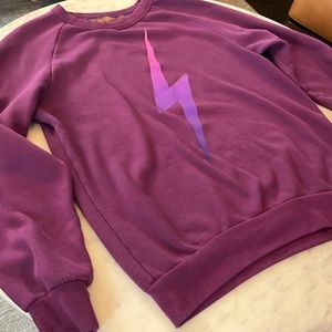Aviator nation purple crewneck.
